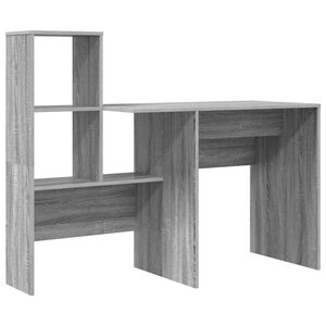 vidaXL Biurko Szary Sonoma Drewno inżynieryjne 131,5 x 50 x 106,5 cm