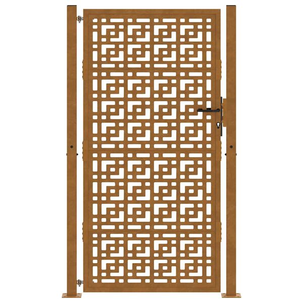 vidaXL Brama ogrodowa 100x200 cm Stal nierdzewna Krzyż wz&oacute;r