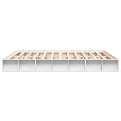 vidaXL Rama łóżka, biała, 180x200 cm, lite drewno sosnowe