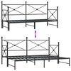vidaXL Ł&oacute;żko dzienne wysuwanym pojemnikiem bez materaca czarne stalowe