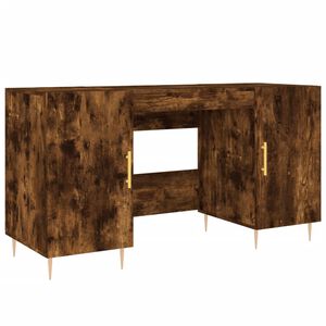 vidaXL Biurko, przydymiony dąb, 140x50x75 cm, materiał drewnopochodny