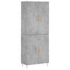 vidaXL Witrynka, szarość betonu 69,5x34x180 cm materiał drewnopochodny