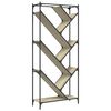 vidaXL Regał, dąb sonoma 79x30x180 cm, materiał drewnopochodny i metal