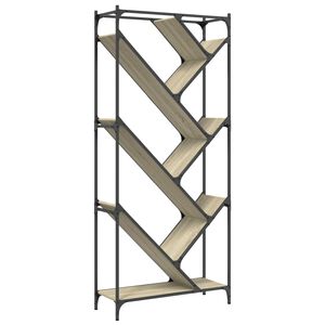 vidaXL Regał, dąb sonoma 79x30x180 cm, materiał drewnopochodny i metal