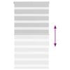 vidaXL Roleta zebra, jasnoszara, szerokość tkaniny 85,9 cm, poliester