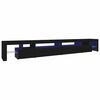 vidaXL Szafka pod TV z oświetleniem LED, czarna, 290x36,5x40 cm