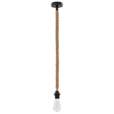 vidaXL Lampa wisząca z przewodem maskowanym liną, E27