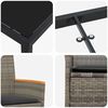 vidaXL Zestaw do jadalni w ogrodzie 3 pcs Szary polirattan