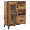 vidaXL Highboard Montowane na ścianie Stare drewno 69,5 x 34 x 180 cm