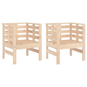 vidaXL Krzesła ogrodowe, 2 szt., 61,5x53x71 cm, lite drewno sosnowe