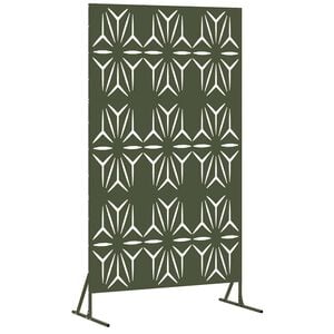 vidaXL Ekran prywatności 100 x 50 x 180 cm Stal Oliwkowy zielony