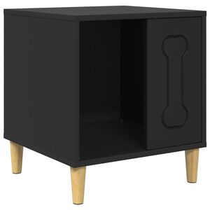 vidaXL Domek dla Ps&oacute;w Czarny 44 x 42 x 49 cm Drewno inżynieryjne