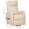 vidaXL Podnoszony fotel masujący, kremowa, tkanina