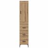 vidaXL Highboard z szufladą Dąb rzemieślniczy 34,5 x 34 x 180 cm