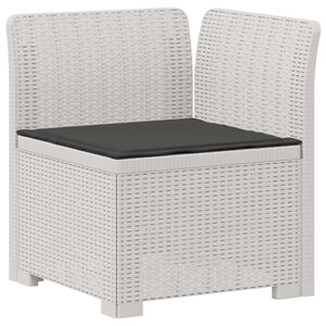 vidaXL Sofa Ogrodowa 1-osobowa z Poduszką w Wyglądzie Rattanowym PP