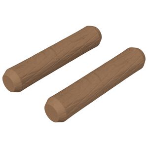 vidaXL Drewniane kołki 2 pcs Brązowy &Oslash;8 x 35 mm Lite drewno