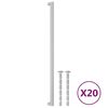 vidaXL Uchwyty do szafek, 20 szt., srebrne, 480 mm, stal nierdzewna