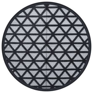 vidaXL Dywan na zewnątrz, ARAKIL czarny, &Oslash;120 cm, PP