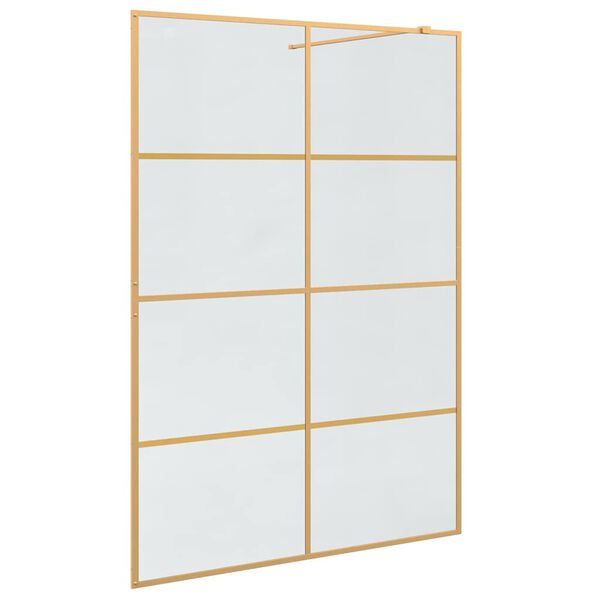 vidaXL Ściana prysznicowa typu walk-in złoty 140 x 195 cm