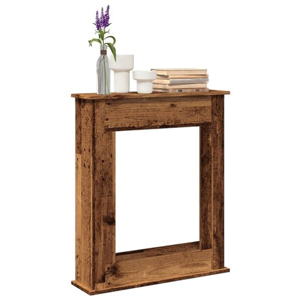 vidaXL Obudowa kominka, stare drewno, 75x20x87,5 cm