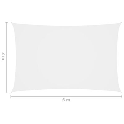 vidaXL Żagiel ogrodowy, tkanina Oxford, prostokątny, 3x6 m, biały