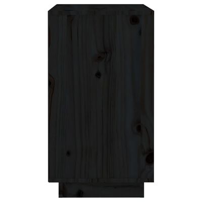 vidaXL Szafka na wino, czarna, 55,5x34x61 cm, lite drewno sosnowe