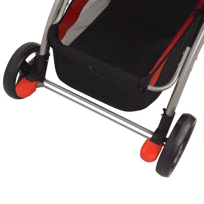 vidaXL Czerwony wózek spacerowy, 102x52x100 cm