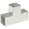 vidaXL Łącznik w kształcie T, galwanizowany metal, 101x101 mm