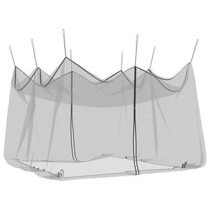 vidaXL Siatka na komary do ogrodu 220 mesh Czarny 4 x 4 x 2,5 m