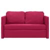 vidaXL Sofa podłogowa 2-w-1, winna czerwień, 122x204x55 cm, aksamit