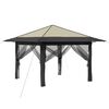 vidaXL Gazebo z 4 Ścianami 3,3 x 3,3 m Kremowy i antracytowy