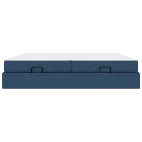 vidaXL Rama ł&oacute;żka z materacem z materacem 2 pcs Niebieski tkanina