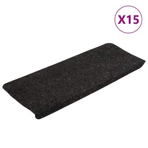 vidaXL Samoprzylepne nakładki na schody, 15 szt., 65x24,5x3,5 cm