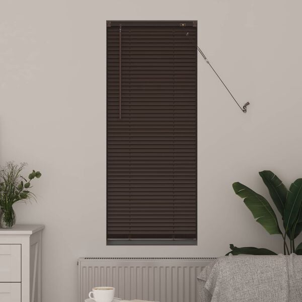 vidaXL Żaluzja wenecka Ciemnobrązowy ze wzorem 150 x 40 cm PVC