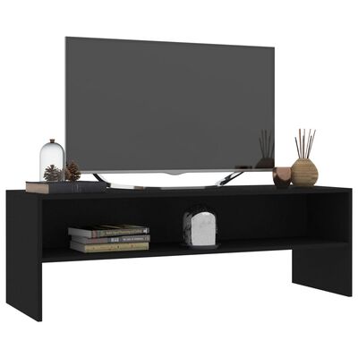 vidaXL Szafka pod TV, czarna, 120x40x40 cm, materiał drewnopochodny