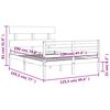 vidaXL Rama łóżka z wezgłowiem, biała, lite drewno