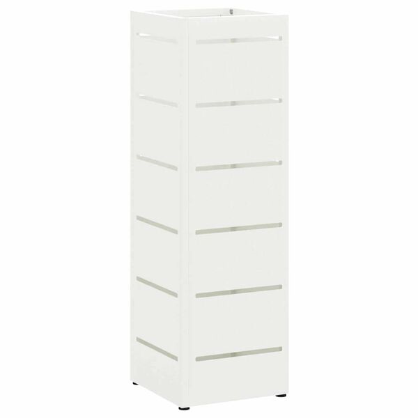 vidaXL Stojak na parasol Biały 15,5 x 15,5 x 49 cm Stal