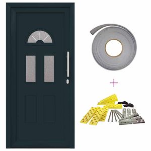 vidaXL Drzwi wejściowe zewnętrzne, białe, 98 x 208 cm