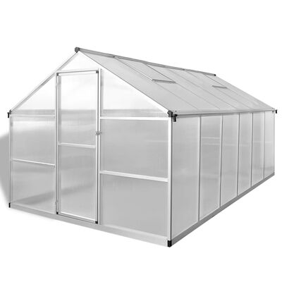 vidaXL Szklarnia ogrodowa ze wzmacnianą, aluminiową ramą, 9,025 m²