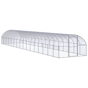 vidaXL Klatka zewnętrzna dla kurcząt, 3x16x2 m, stal galwanizowana
