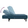 vidaXL 2-os. kanapa rozkładana z podn&oacute;żkiem, niebieska, aksamitna