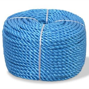 vidaXL Skręcana linka z polipropylenu, 10 mm, 100 m, niebieska