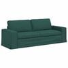 vidaXL Sofa Ciemna zieleń 222 x 80 x 82 cm tkanina