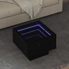 vidaXL Stolik kawowy Ze LED Lights Czarny dąb 40 x 40 x 30 cm