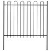 vidaXL Ogrodzenie ogrodowe BOXTEL z pałąkiem na g&oacute;rze 170x150cm czarne