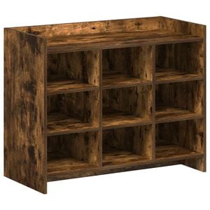 vidaXL Szafka na buty z przechowywaniem Dąb wędzony 85 x 39,5 x 70 cm
