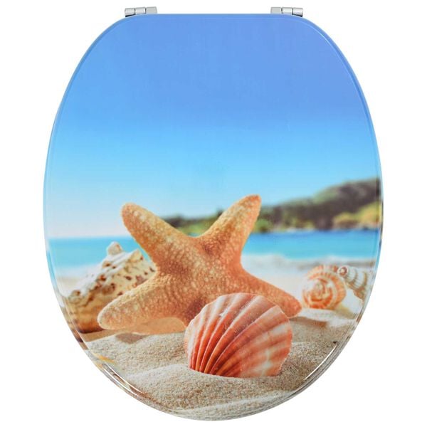 vidaXL Deska toaletowa Jasnoniebieski 44 x 38 cm Płyta MDF