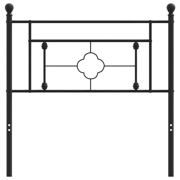 vidaXL Metalowe wezgłowie, czarne, 100 cm