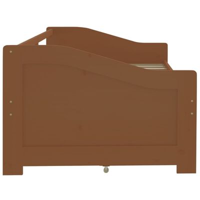 vidaXL 3-osobowa sofa/łóżko z szufladami, miodowy brąz, 90 x 200 cm