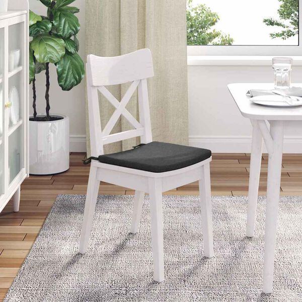 vidaXL Poduszki na siedziska 4 pcs Ciemnoszary 40 x 40 x 3 cm